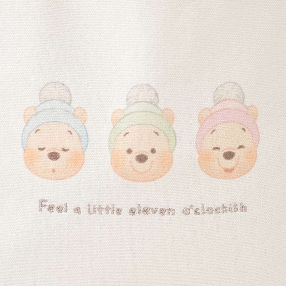 Disney迪士尼|Winnie the Pooh 2WAY Tote Shoulder Bag White Pooh Fruit Latte Color东迪冬日限定水果拿铁色睡衣睡帽斗篷系列噗噗维尼毛绒白色斜挎两用包/手提包/肩带可拆卸|约高 21.5 x 宽 19.5 x 深度(角撑板)12c?m