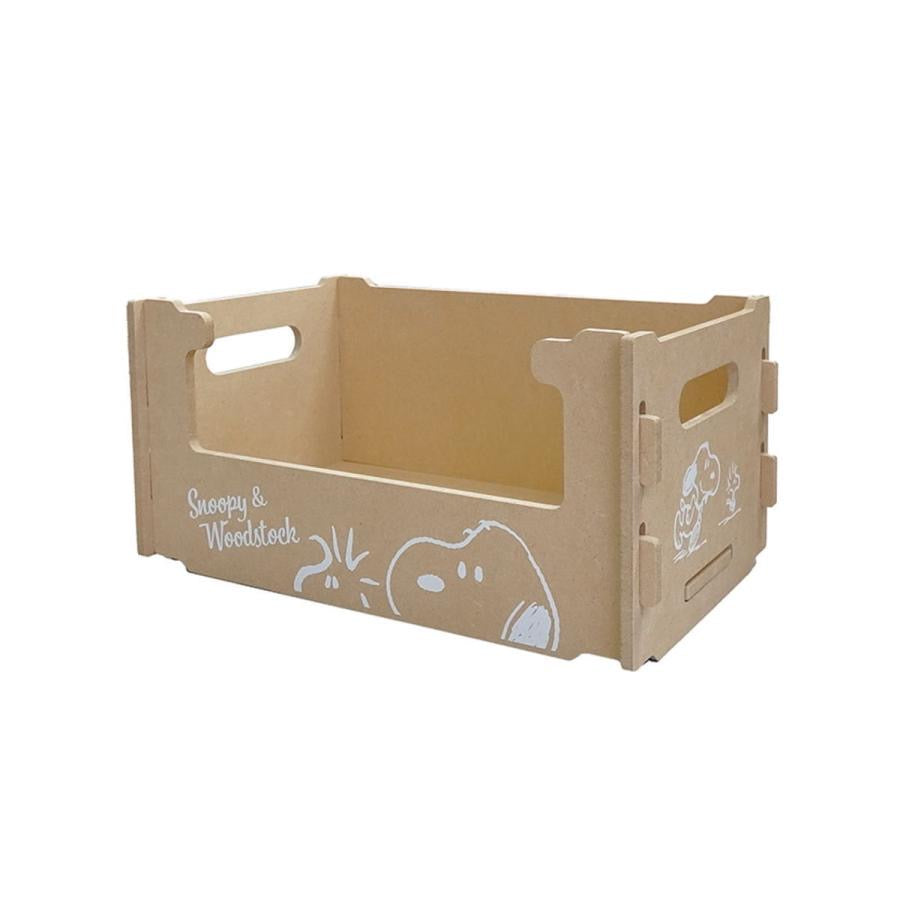 Snoopy史努比|简易组装muji风木质感收纳盒|包装:高170 x 宽300 x 厚30mm