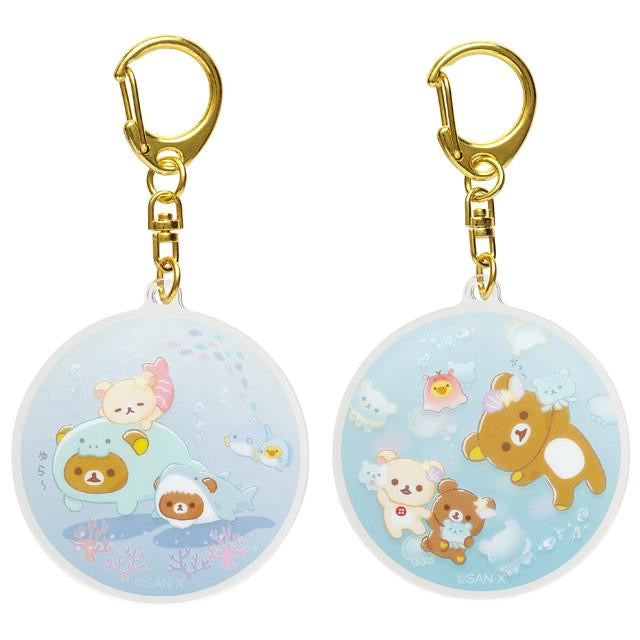 Rilakkuma轻松熊|治愈海洋系列可分两片式钥匙扣|約H130×W70×D55mm