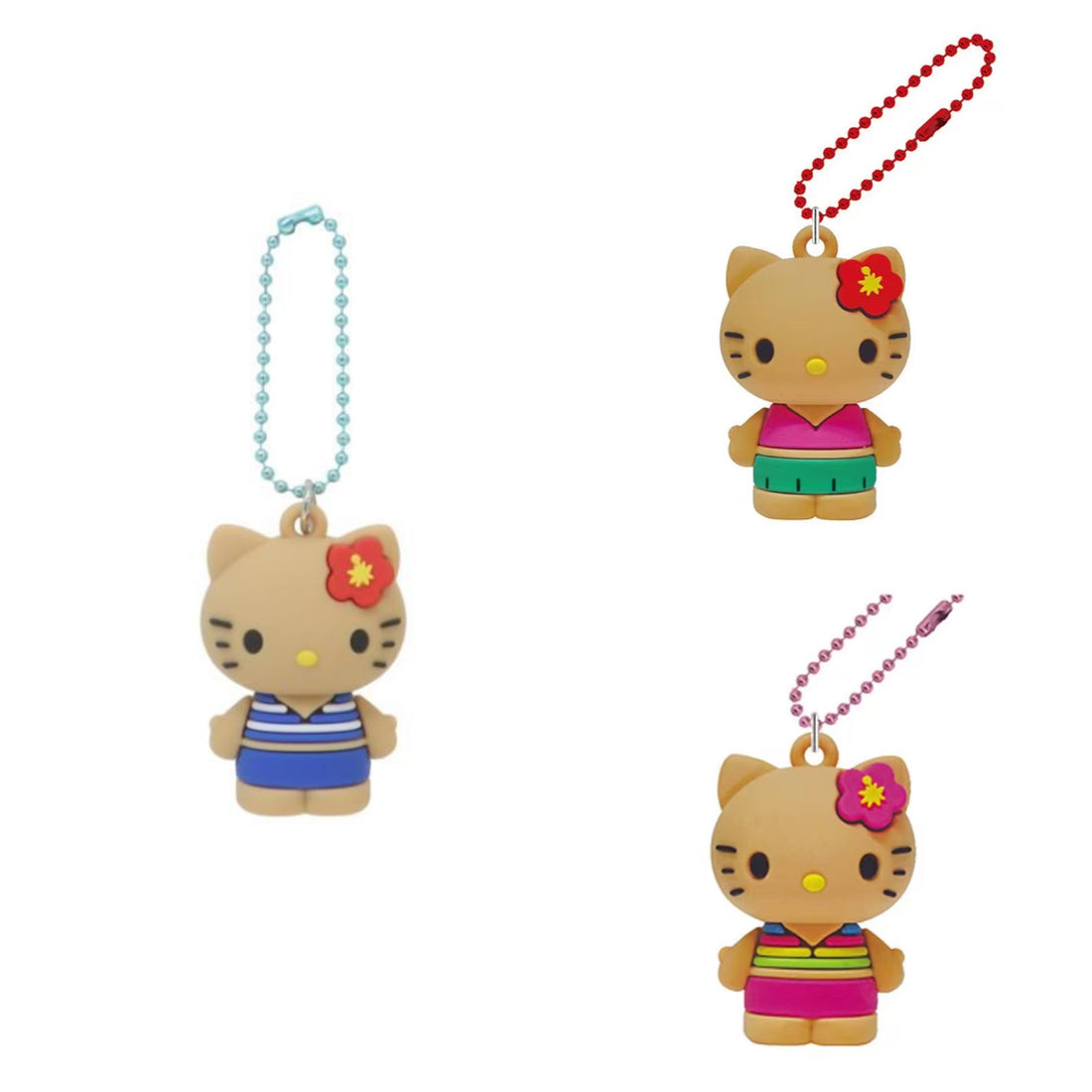 Hello kitty|Y2K Tan PVC Keychain|45×30×25mm approx.