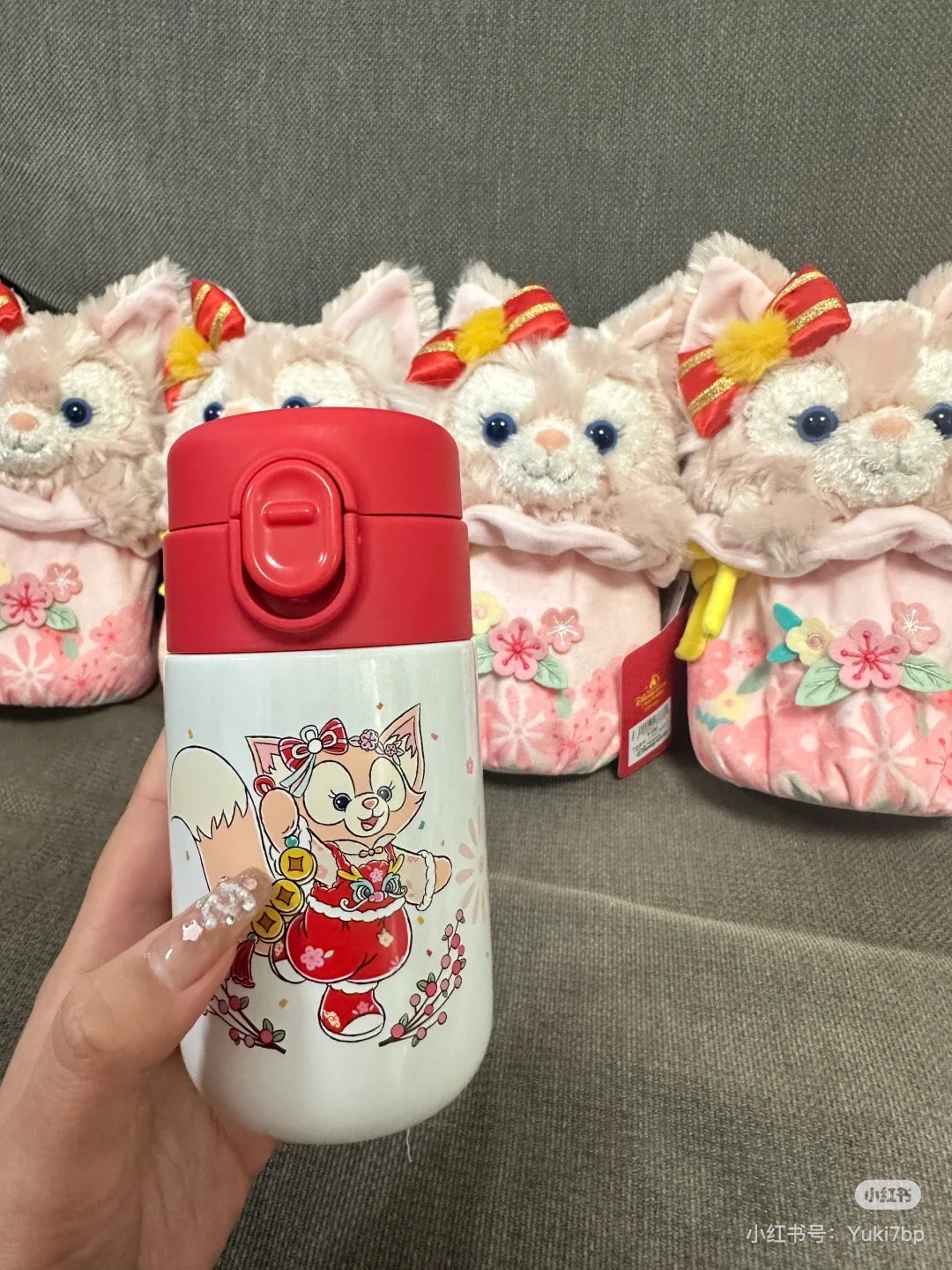 Disney SH|Linabell玲娜贝儿毛绒斜挎包+保温杯组合