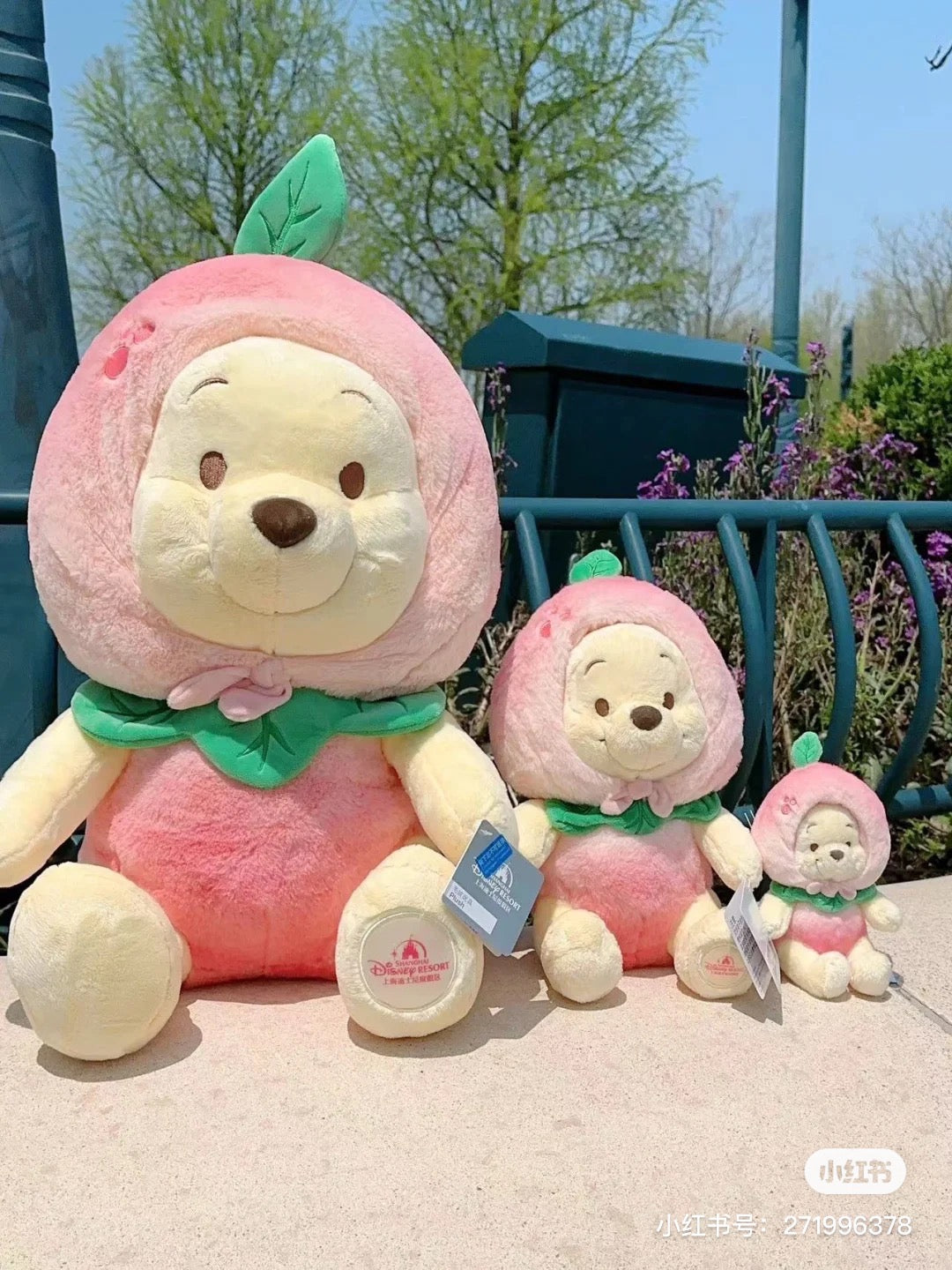 Disney SH|winnie the pooh超柔软mochi水蜜桃噗噗全系列