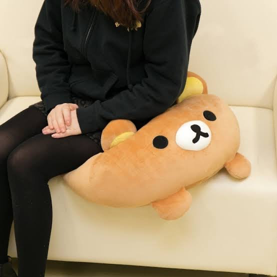 Rilakkuma轻松熊|San-X Super Mochimochi Daifuku Cushion 超好rua软糯圆滚滚抱枕/靠垫|约300×400×150mm