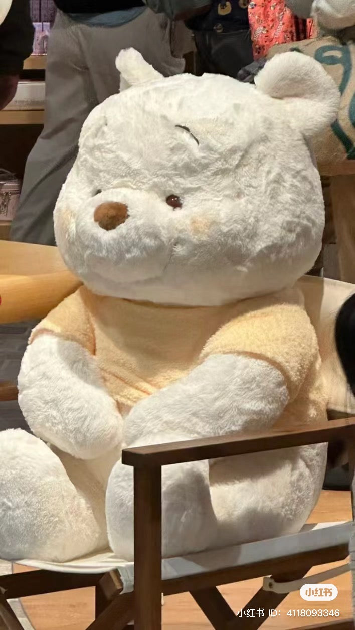 Disney|冬日白色限定超大巨型蜜蜂噗噗/抱起来巨舒服/送女友最佳礼物|高さ約73×幅43×奥行き57(cm)