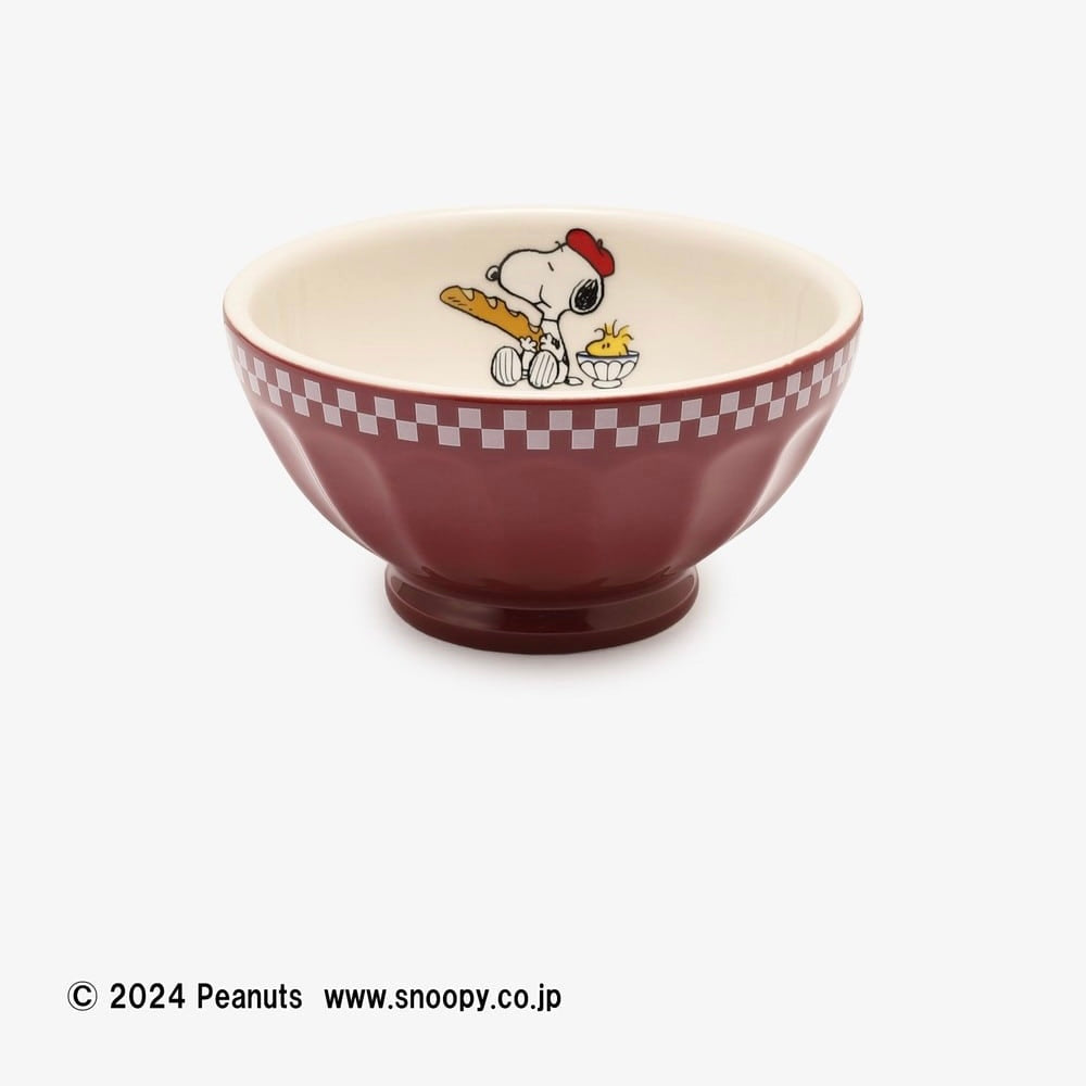 Snoopy史努比|PEANUTS x Afternoon Tea下午茶联名巴黎铁塔系列红色陶瓷碗S|约高6.8cm/直径12.2cm/容量300mL