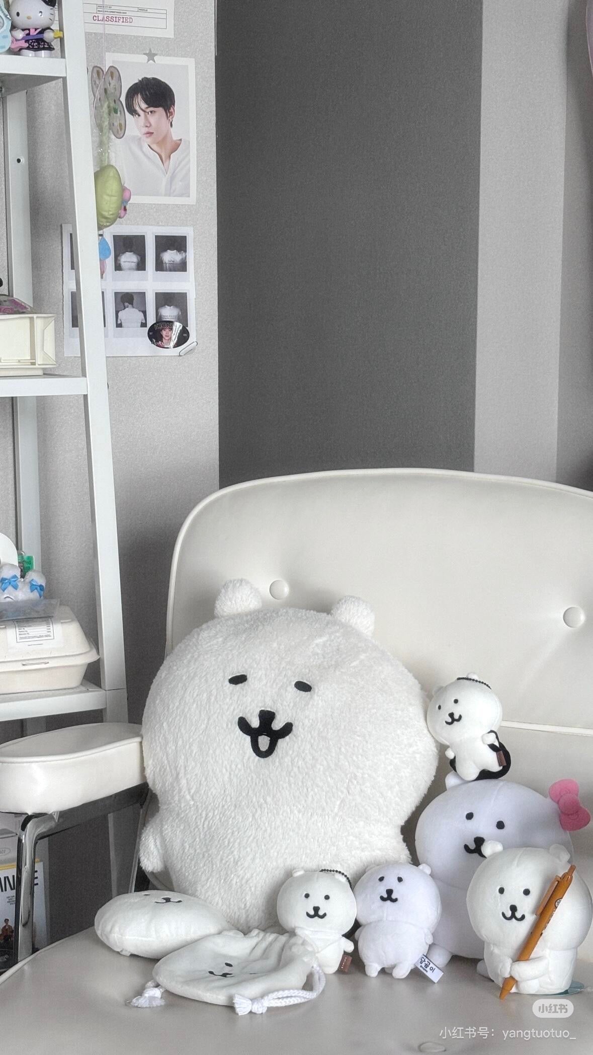 Nagano自嘲熊| Characters Nagano bear Hugging fluffyPlush超好rua白熊毛茸茸玩偶/公仔|約H400 x W280 x D170mm