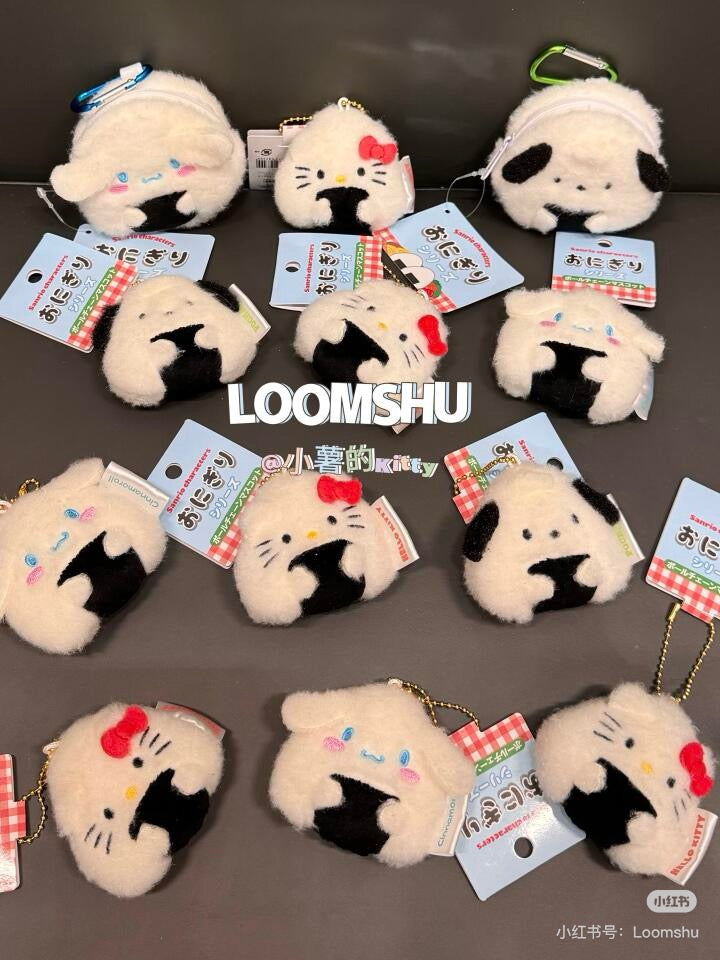 Sanrio|Onigiri Series Ball Chain Mascot Holder /Plush Keychain|65×74×3mm approx.