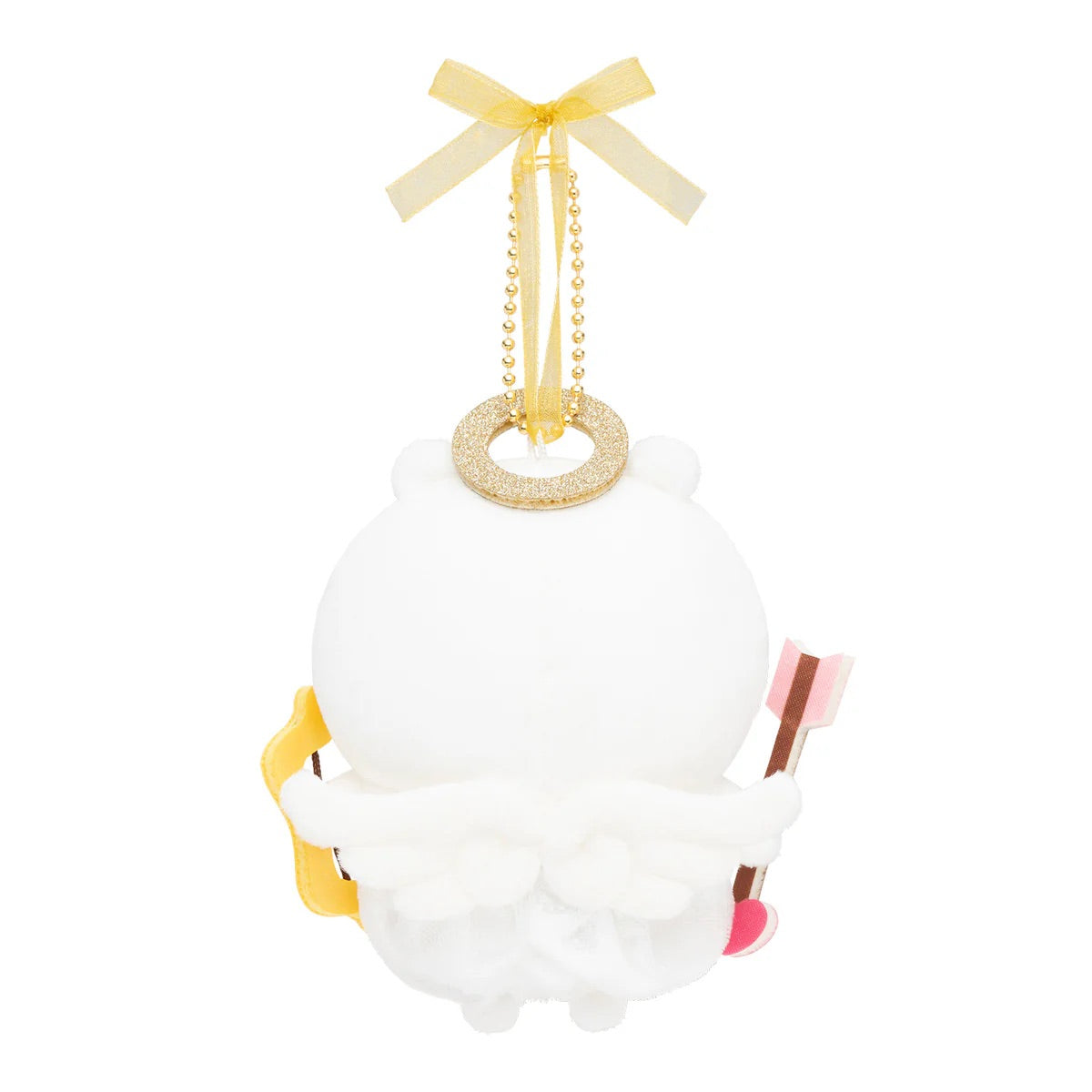 Nagano|Joker Bear Christmas Fluffy Angel Mascot Holder /Plush Keychain| 120mm H x 95mm W x 55mm D approx.