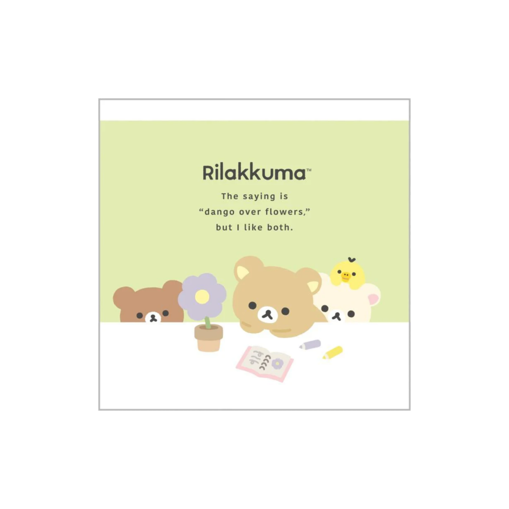 Rilakkuma|Flower Square Memo Pad |100×100mm aprrox.