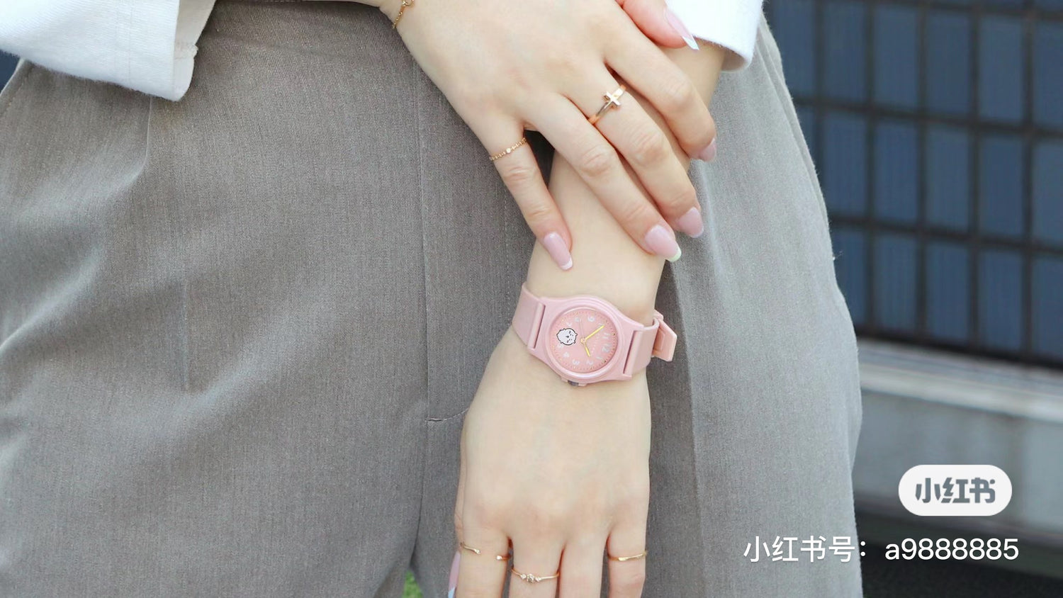 Chiikawa 吉伊卡哇|每次看时间都能看到宝宝/可爱角色清新马卡龙色PVC手表|约H238 x W18