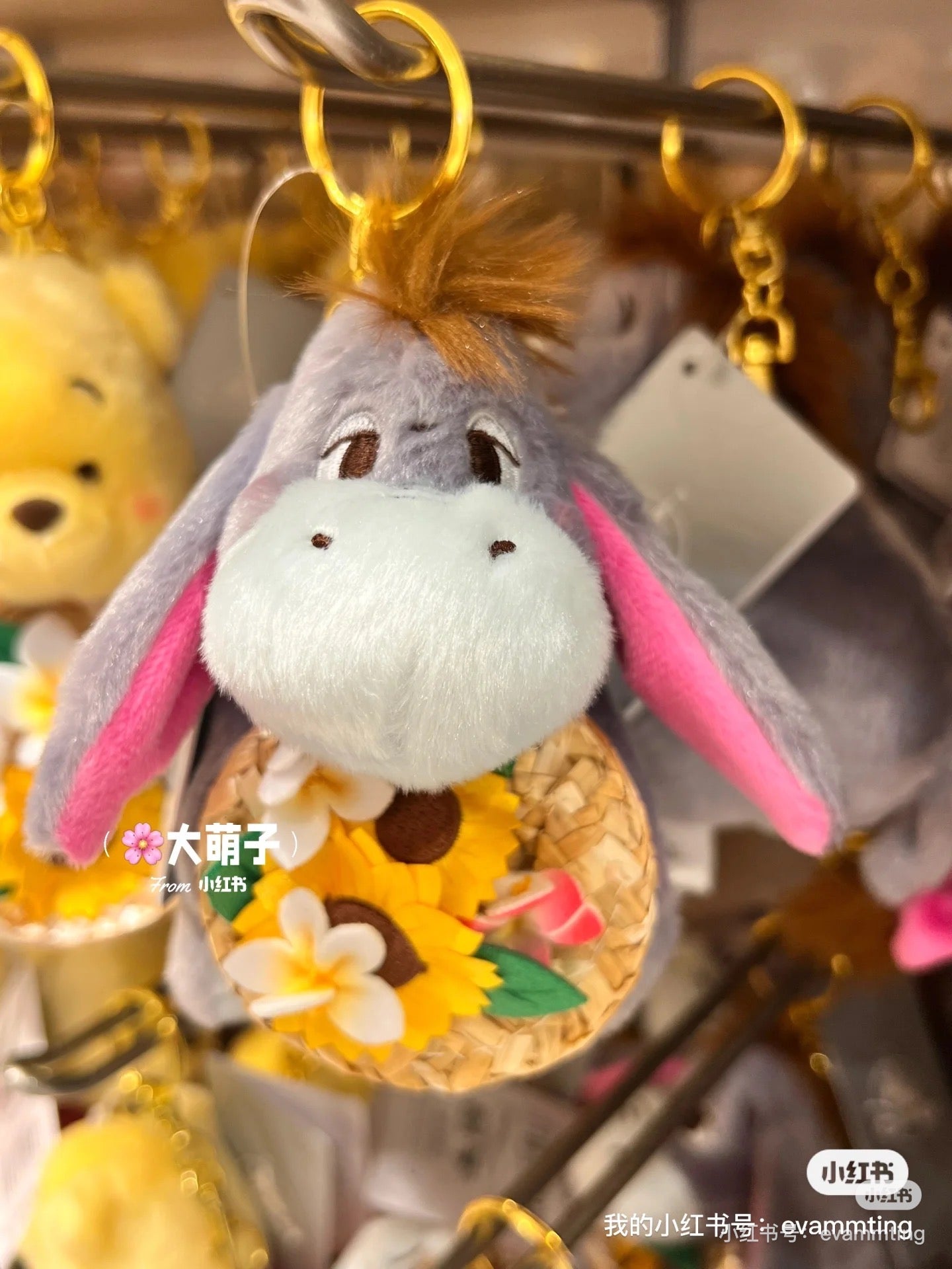 Disney|2024 Winnie the Pooh草帽系列挂件|約高さ14×幅9.5×奥行き11.5cm