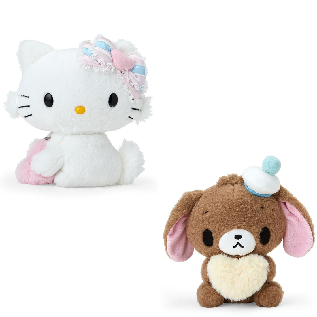 Sanrio三丽鸥| Plush Toy / Fluffy Heart毛茸茸爱心系列平成复古系列可爱角色毛绒玩偶/公仔|约9.5 x 17.4 x 19.7cm