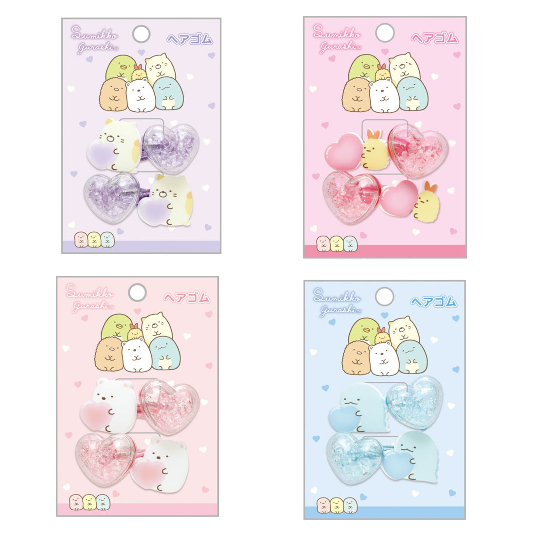 Sumikko gurashi角落生物|Hair Tie可爱角色闪闪爱心摇摇乐亚克力发绳/发圈| 约110mm x 75mm