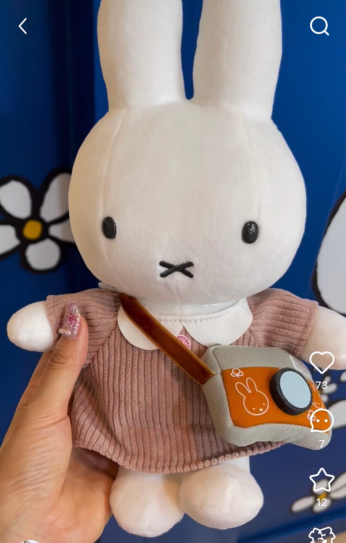 Miffy|Camera Plush Dolls/Plush Toy|W18 x H29 x D10 (cm) approx.
