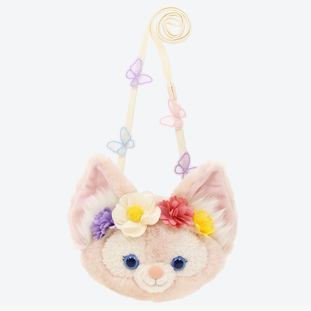 Disney迪士尼|2024东迪春日复活节限定贝儿大头包/肩带上有蝴蝶/背面刺绣卡位也超美|约19*20cm/肩带约100cm