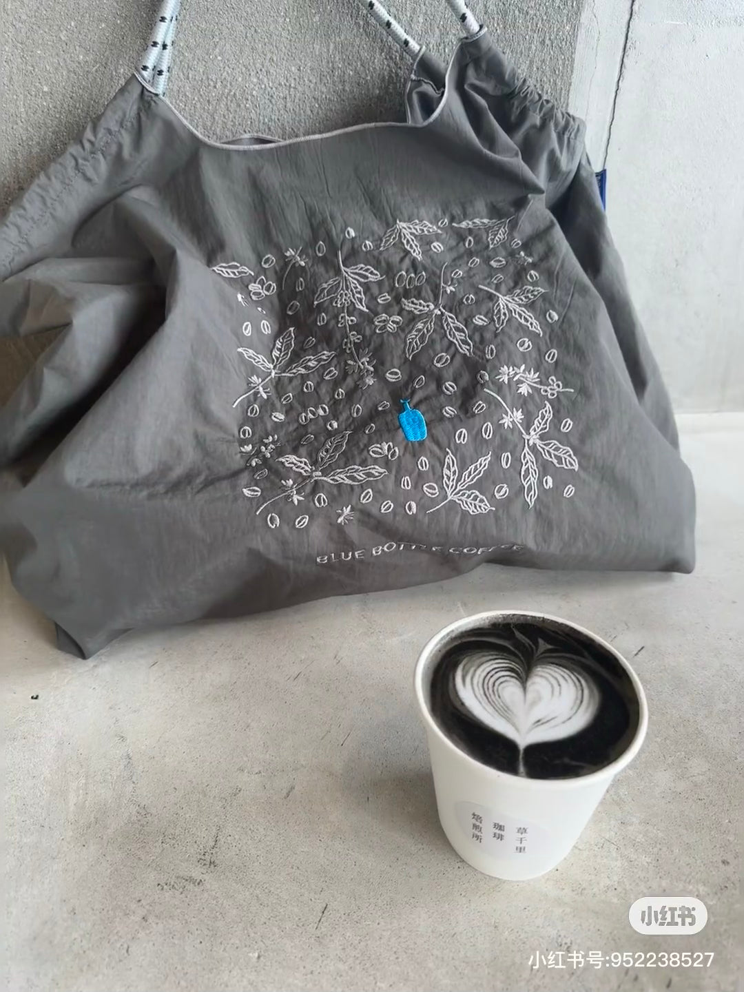 Blue bottle coffee|ball&chain Collaborate foldable Eco Bag|L / H45cm