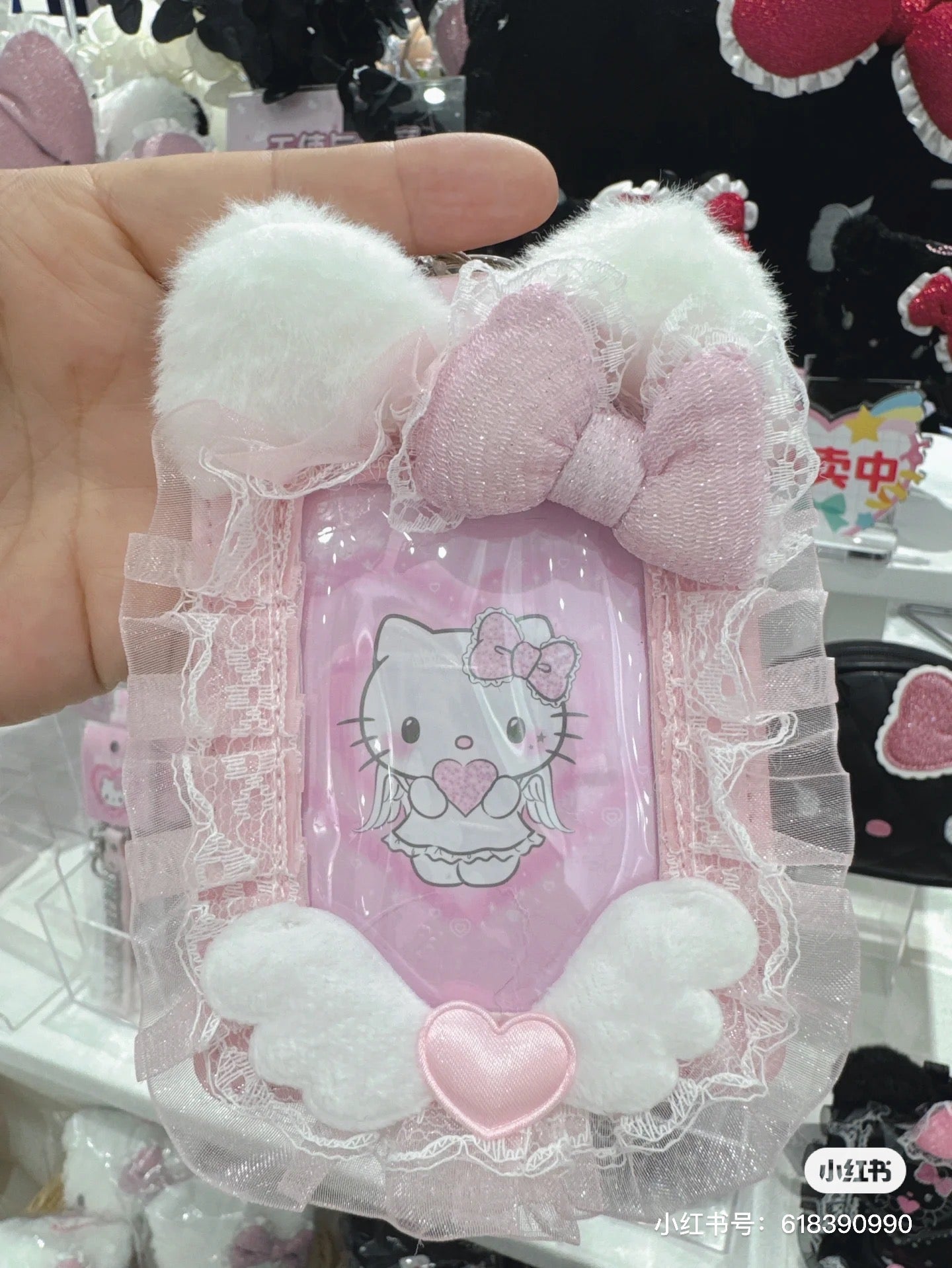 Hello kitty凯蒂猫|Sanrio Hello Kitty Card Case/ Angel and Little Devil天使恶魔应援卡包/背面也有可爱图案 |约13.5 x 11.1 x 2.8cm
