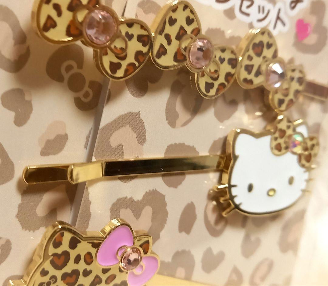 Sanrio|Hairpin Set - Hello Kitty : Gogo Gal Collection Leopard|3 piece