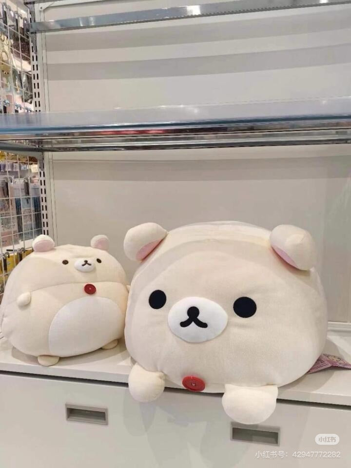 Rilakkuma轻松熊|San-X Super Mochimochi Daifuku Cushion 超好rua软糯圆滚滚抱枕/靠垫|约300×400×150mm