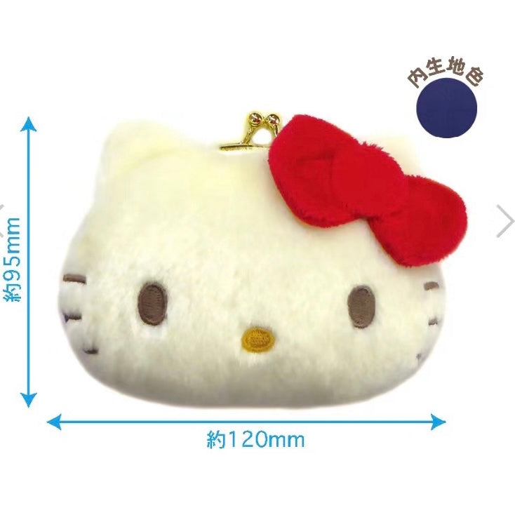 Hello kitty凯蒂猫|致敬复古系列70‘s造型毛茸茸口金包|約H95×W120×D20mm