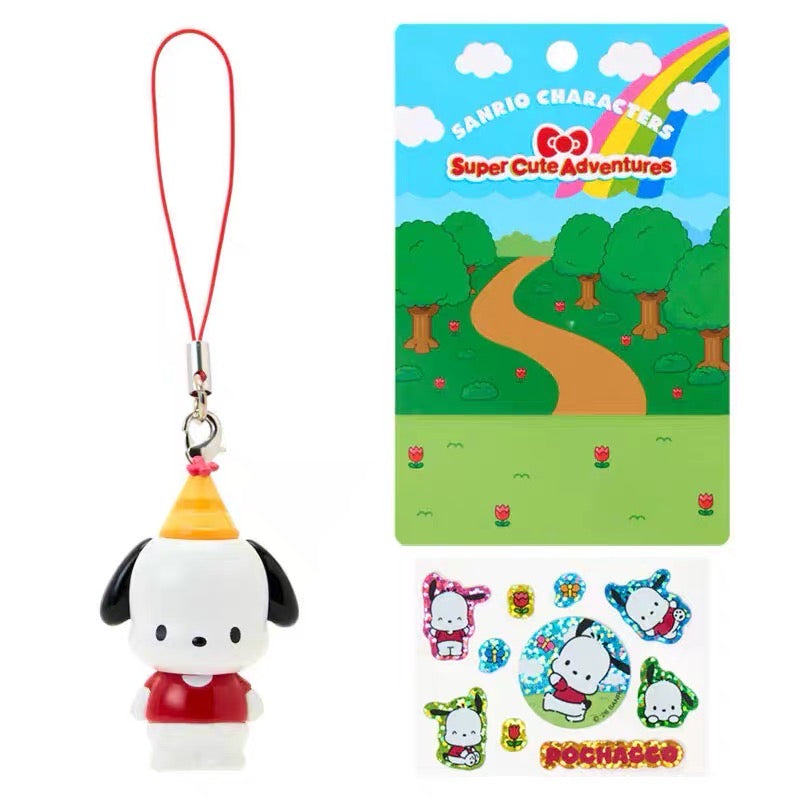 Sanrio|Supercute Adventures My Dream Smartphone Strap & Sticker Set|3.3×2.3×4cm approx.