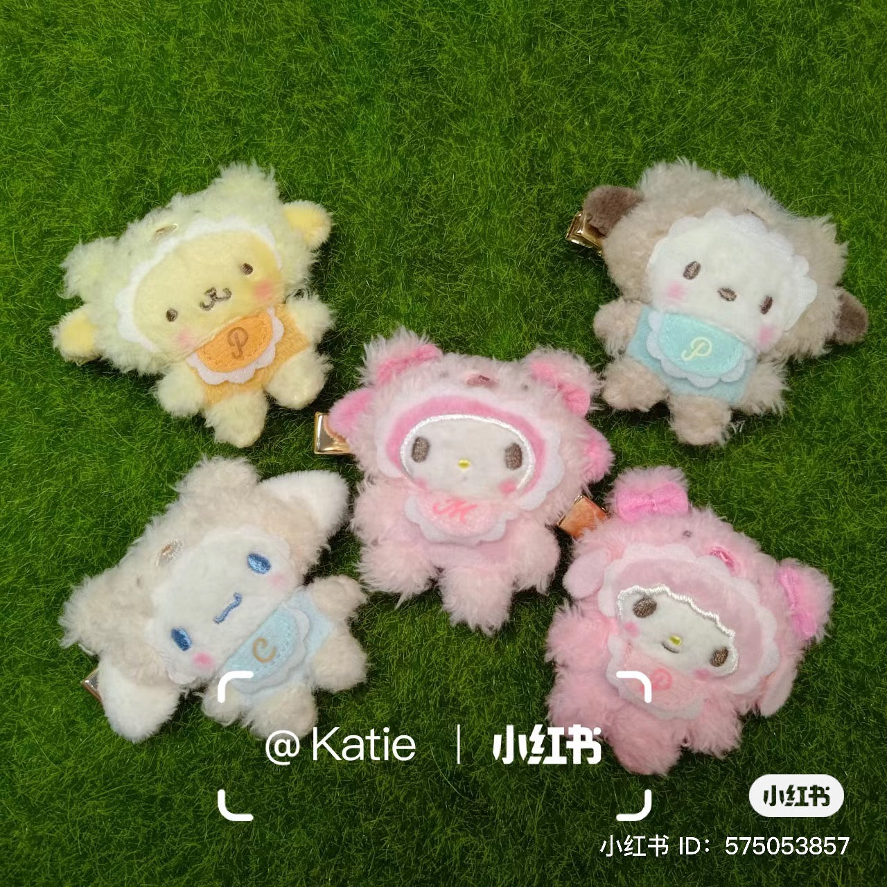Sanrio|baby拿铁小熊三代毛茸茸发夹盲盒/全8种|1枚入
