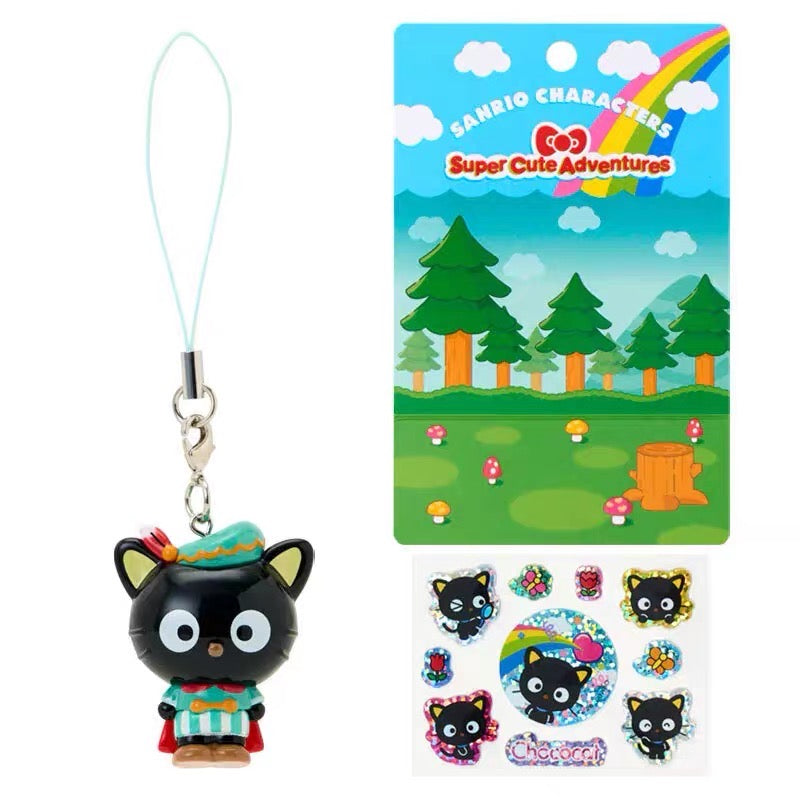 Sanrio|Supercute Adventures My Dream Smartphone Strap & Sticker Set|3.3×2.3×4cm approx.