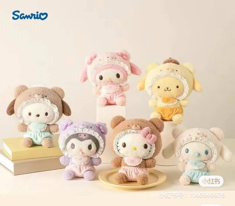 Sanrio|毛茸茸baby拿铁熊三代玩偶/公仔|約幅18×奥行10×高さ20.5cm✔️