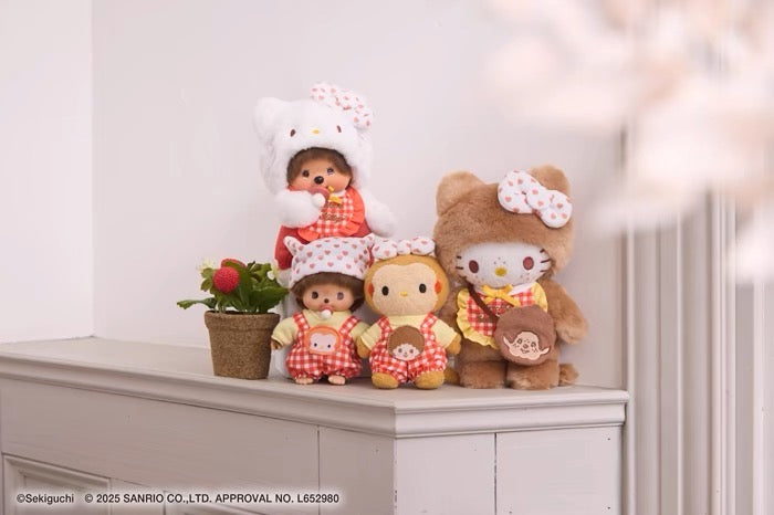Monchhichi|Monchhichi x Hello Kitty Plush S Hello Kitty|H20 x W12 x D10cm approx.