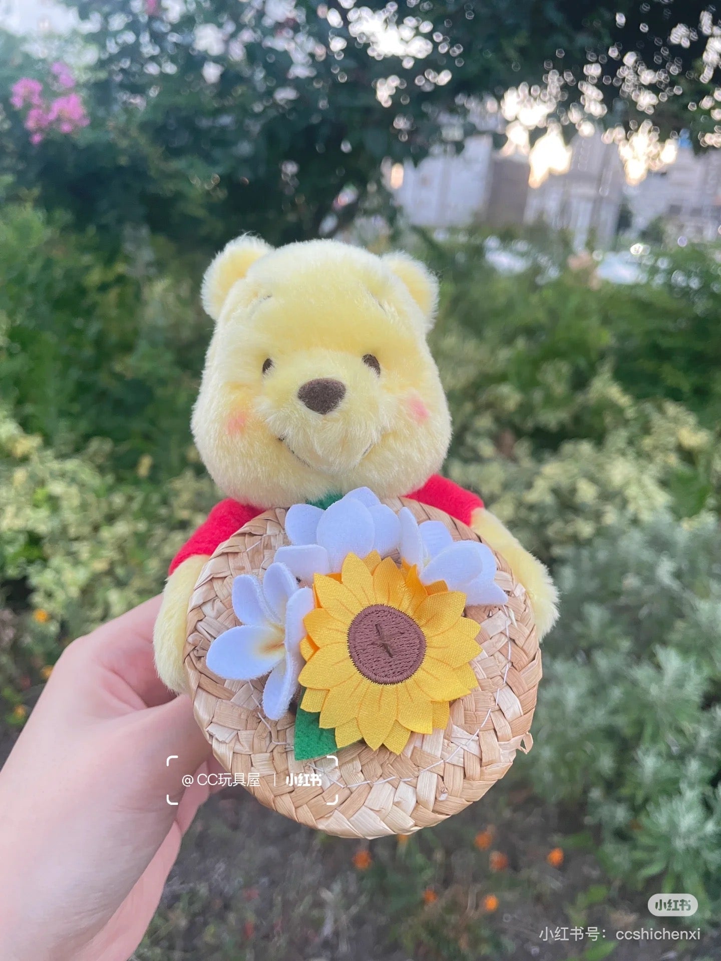Disney|2024 Winnie the Pooh草帽系列挂件|約高さ14×幅9.5×奥行き11.5cm