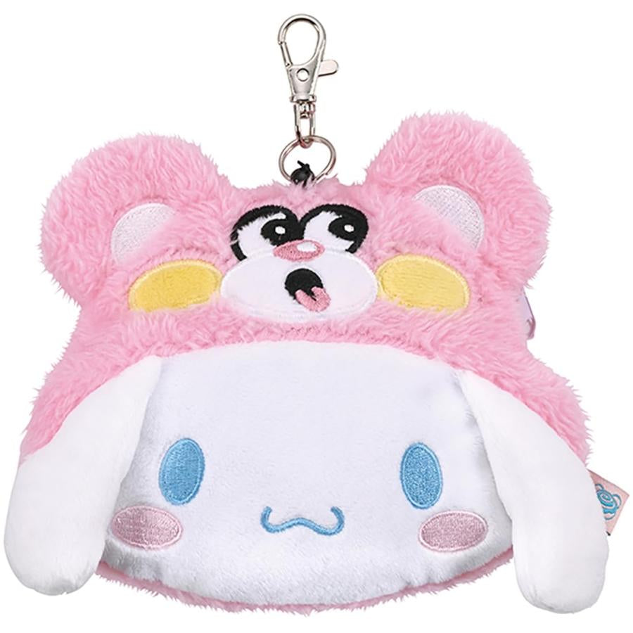 Sanrio|Plush Zipper Pass Case Charm with Reel|165 x 140 mm approx.