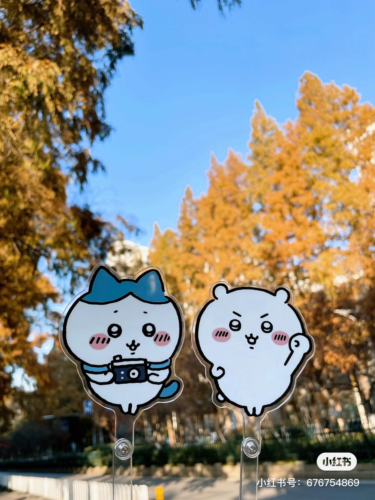 Chiikawa 吉伊卡哇|可爱角色自拍棒|約H115×W77×D7mm