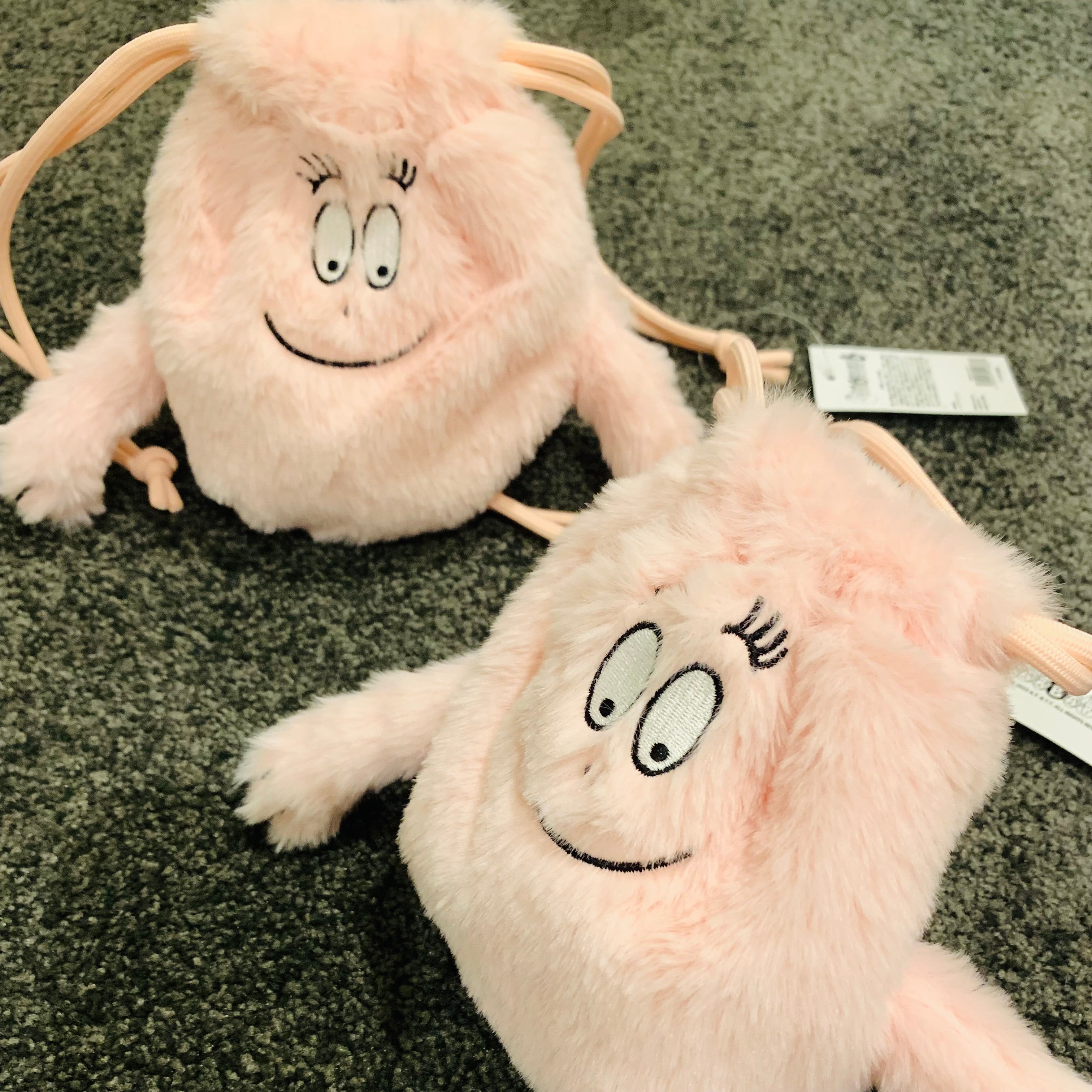 Barbapapa巴巴爸爸|搞笑柔软巾着/束口袋/质感很可|約 W16.5×H16×D5cm