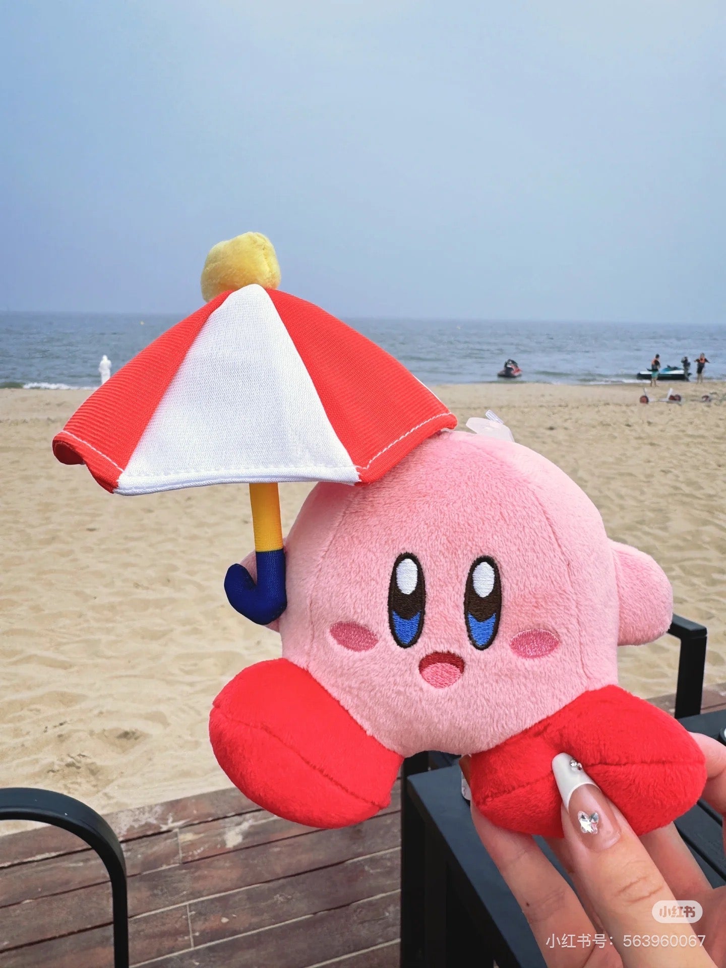 Kirby星之卡比|San-ei Kirby Plush Doll Copy Ability Parasol Kirby30周年纪念款撑太阳伞毛绒玩偶/公仔 | 约W14×D11.5×H19cm