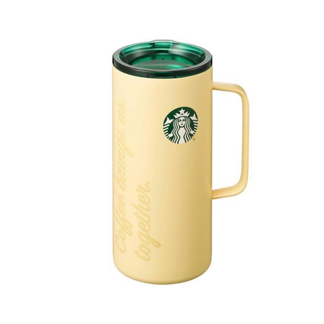 Starbucks星巴克|奶油黄手柄大容量保温杯|503ml