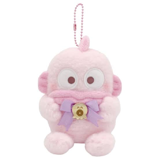 Sanrio|Hangyodon Pink Bithday Ball Chain Mascot Holder /Plush Keychain|H13×W10×D10cm approx.