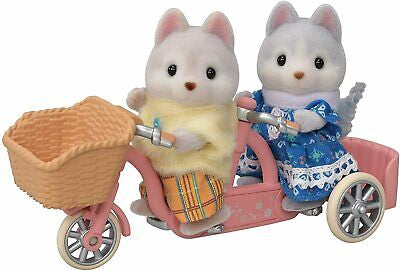 SylvanianFamilies森贝儿家族|Husky-Linnea哈士奇双胞胎骑车套组/玩具/过家家