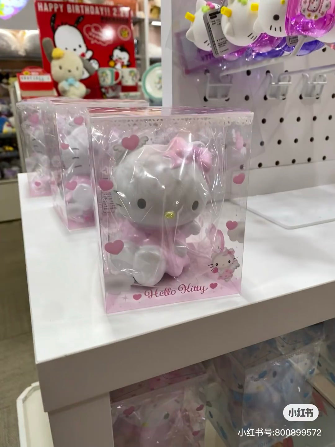 Sanrio|粉粉天使爱神珠光摆件|約103×W75×D71mm