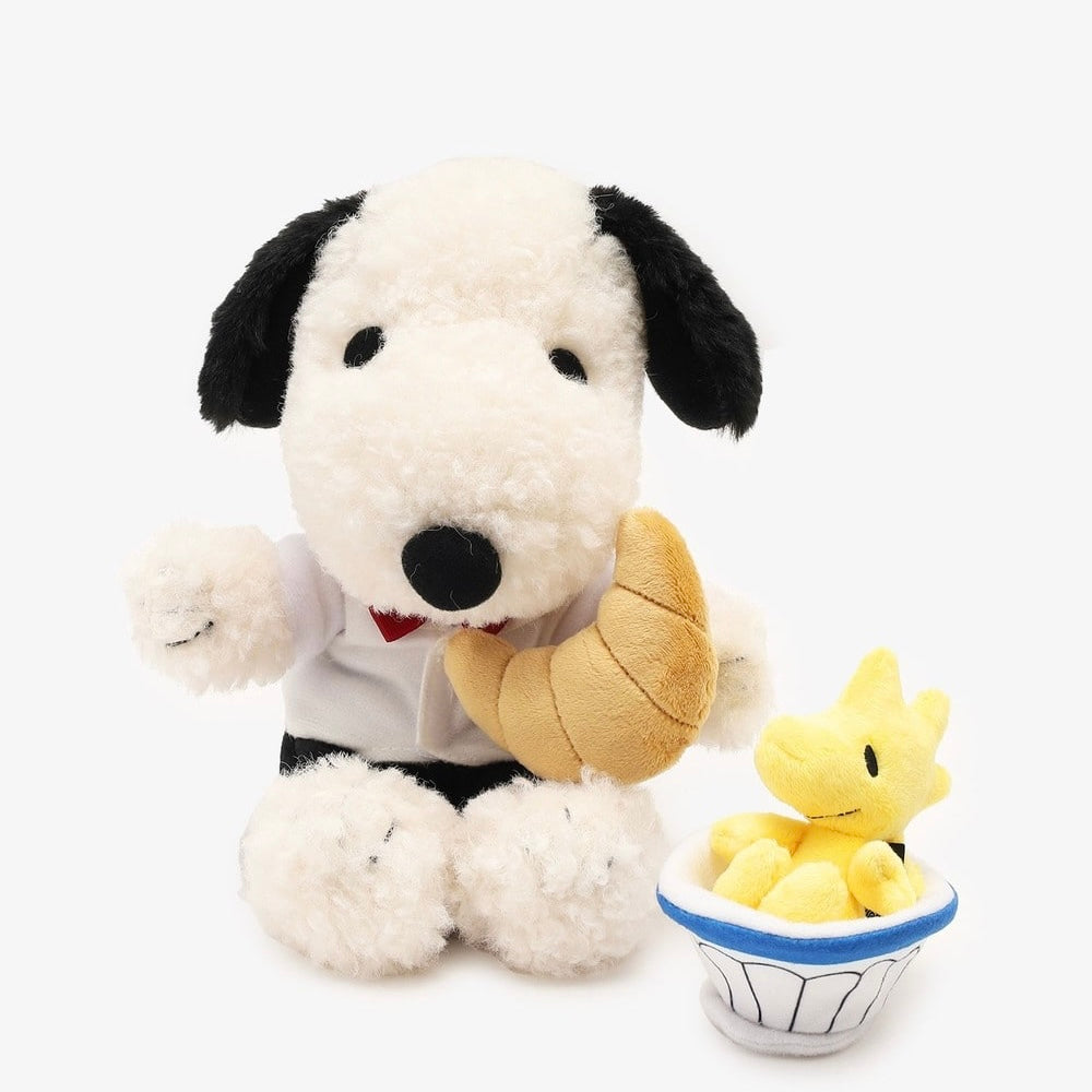 Snoopy史努比|PEANUTS x Afternoon Tea下午茶联名巴黎铁塔系列牛角面包毛绒玩偶套组