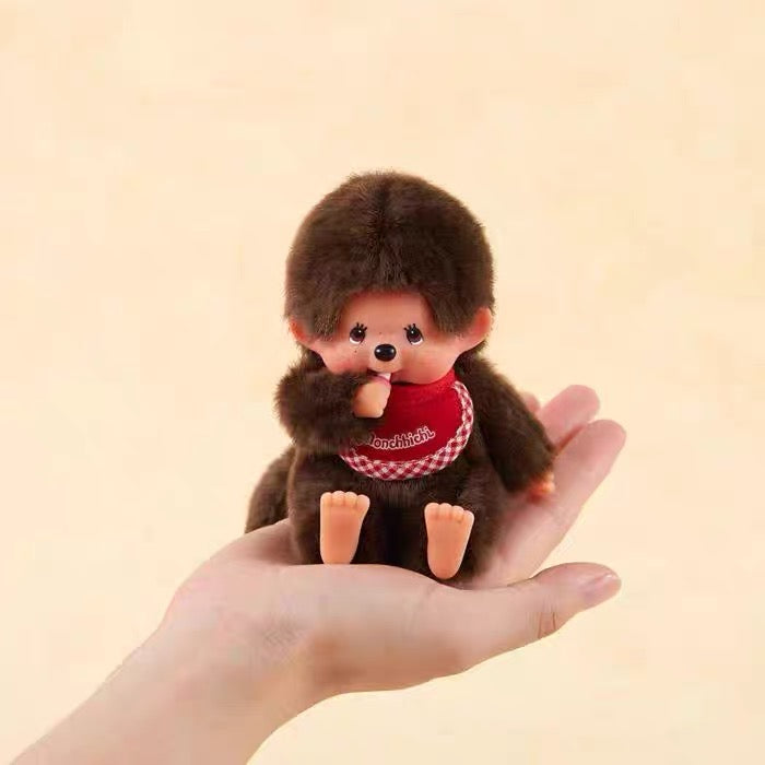 Monchhichi|Premium Standard Brown Sitting Plush Dolls/Plush Toy|SS/ H11 x W9 x D7 cm approx.