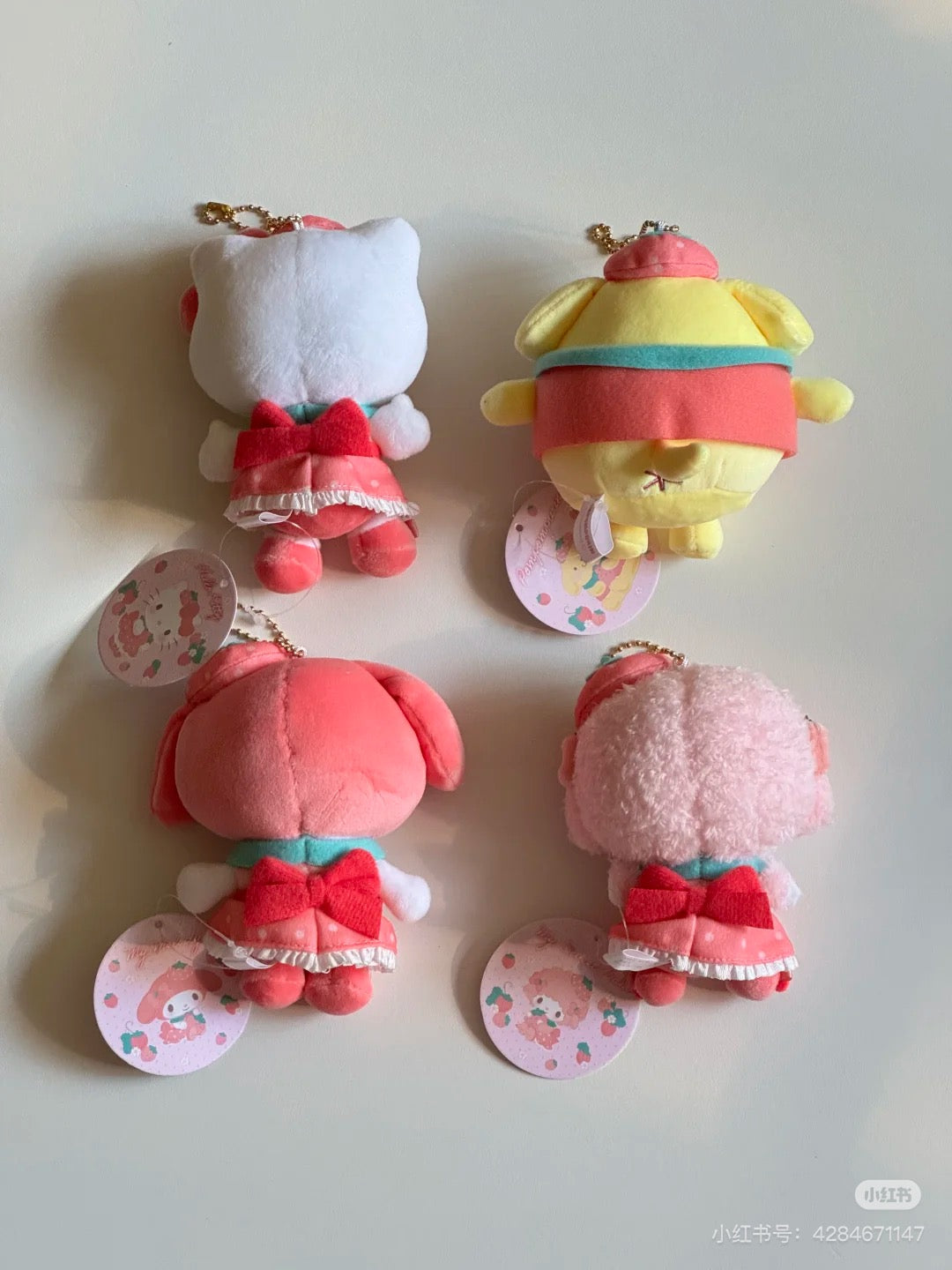 Sanrio|Strawberry Cheek Squishy Mascot Holder /Plush Keychain|Height Approx. 10cm