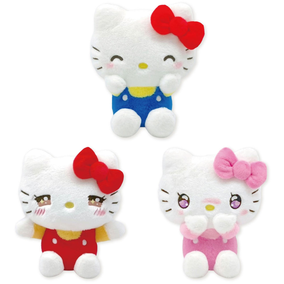 HelloKitty凯蒂猫|Nakajima Sanrio Plush Hello Kitty Various Faces S凯蒂猫可爱表情毛绒玩偶/公仔|约170×190×120mm