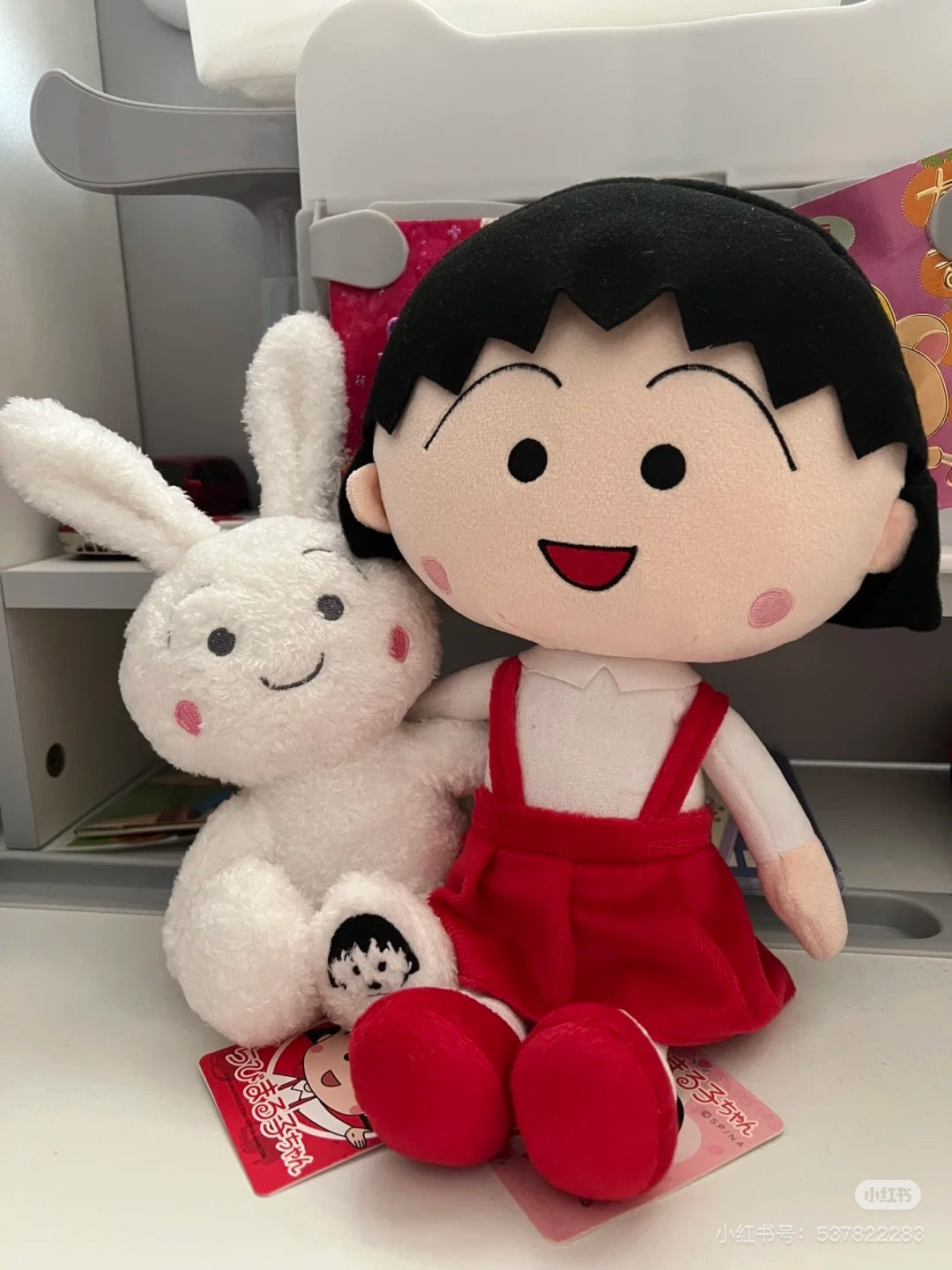 Chibi Maruko樱桃小丸子|红裙子樱桃小丸子公仔/玩偶|高约26cm