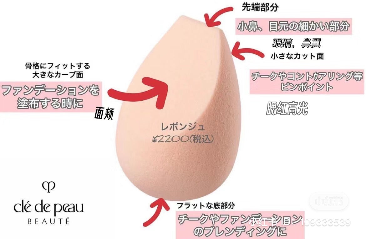 CPB|抗菌美妆蛋/附小托盘/不规则切面设计可用于不同部位