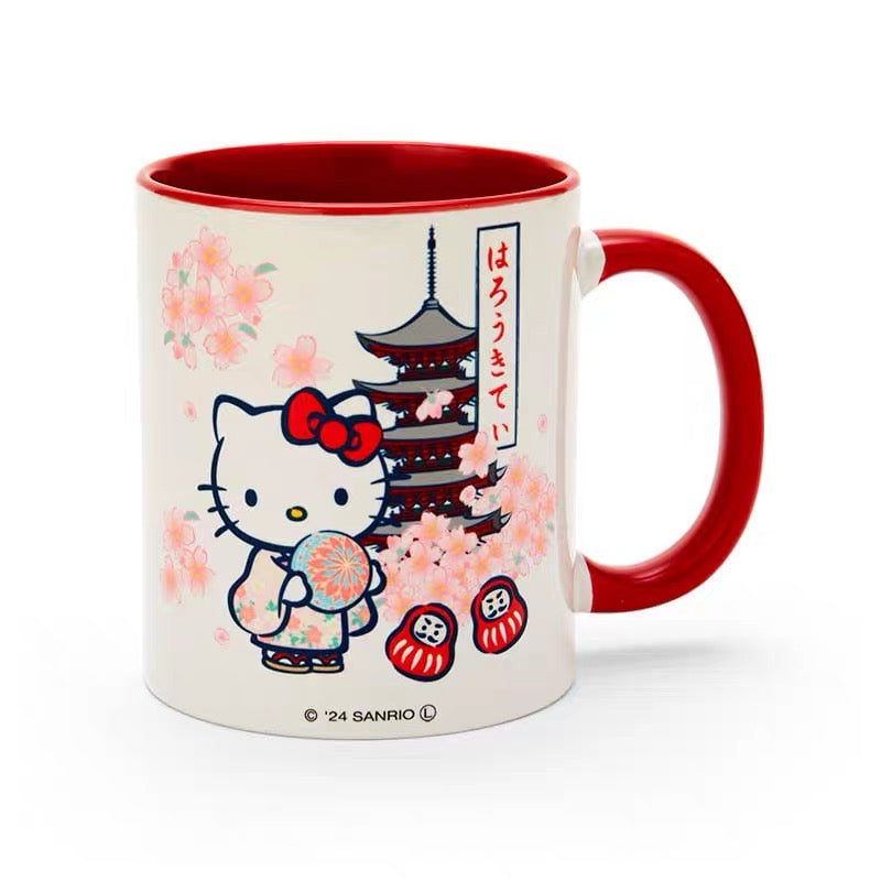 Sanrio三丽鸥|和服系列地域限定角色马克杯/水杯/咖啡杯|约350ml