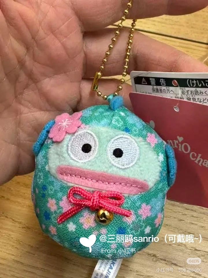 Sanrio|Daruma Japanese New Year Sakura Mascot Holder /Plush Keychain| 65×70×50mm approx.