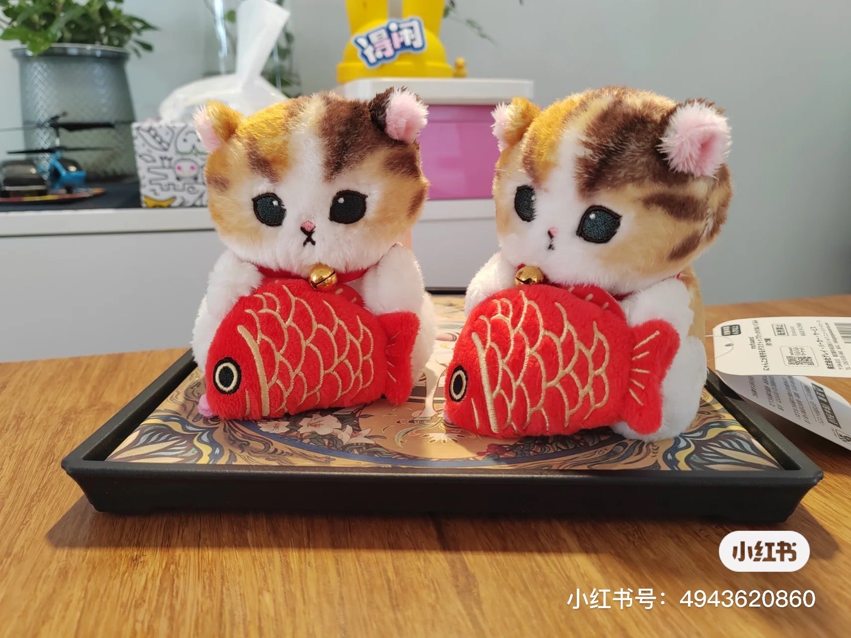 Mofusand|Monitor Plush Toy - Cat 鲨鱼猫鲷鱼猫毛绒玩偶摆件|約H120×W75×D110mm