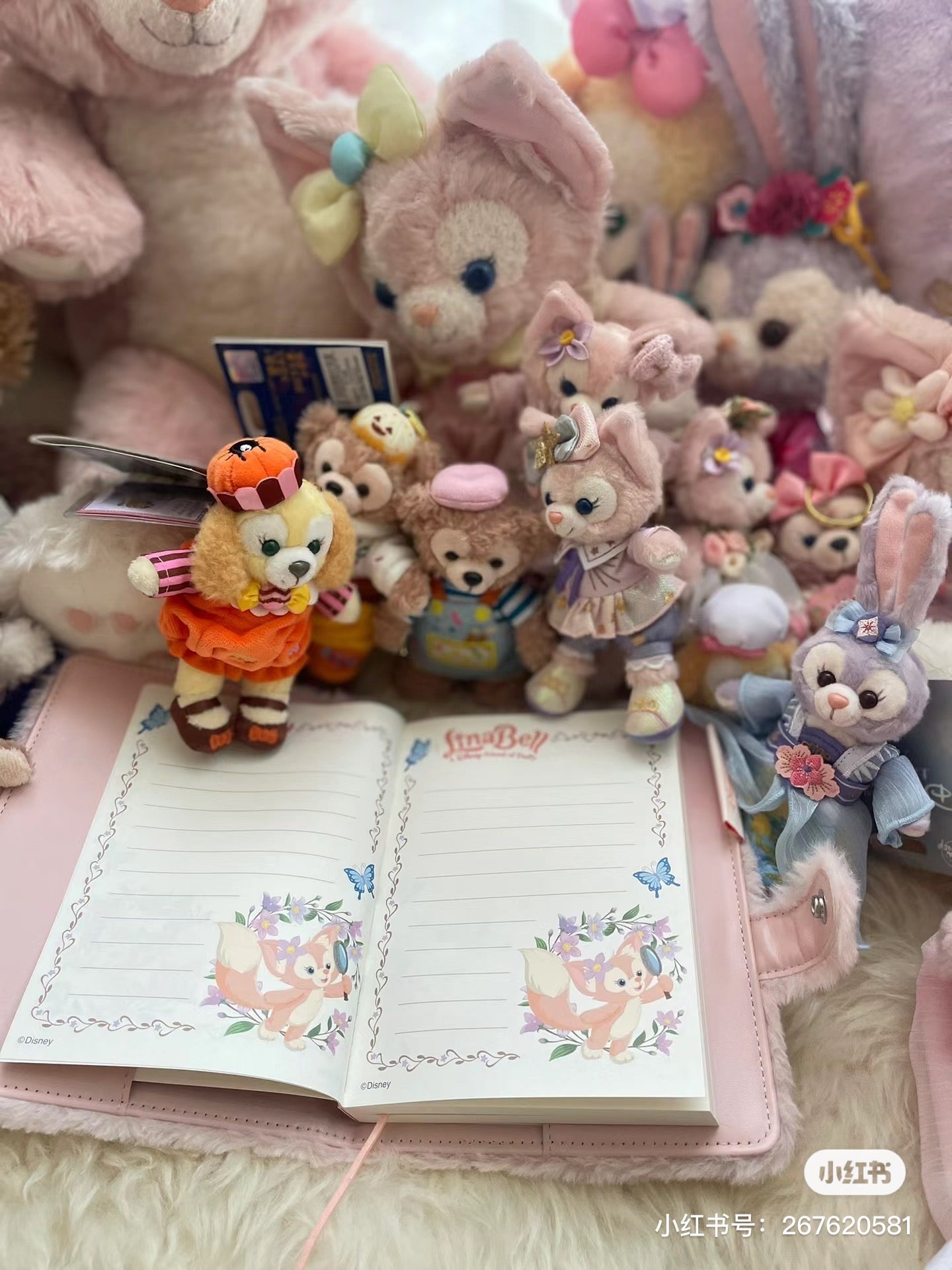 Disney SH|多角色可爱毛绒绒笔记本/内页有卡通图案