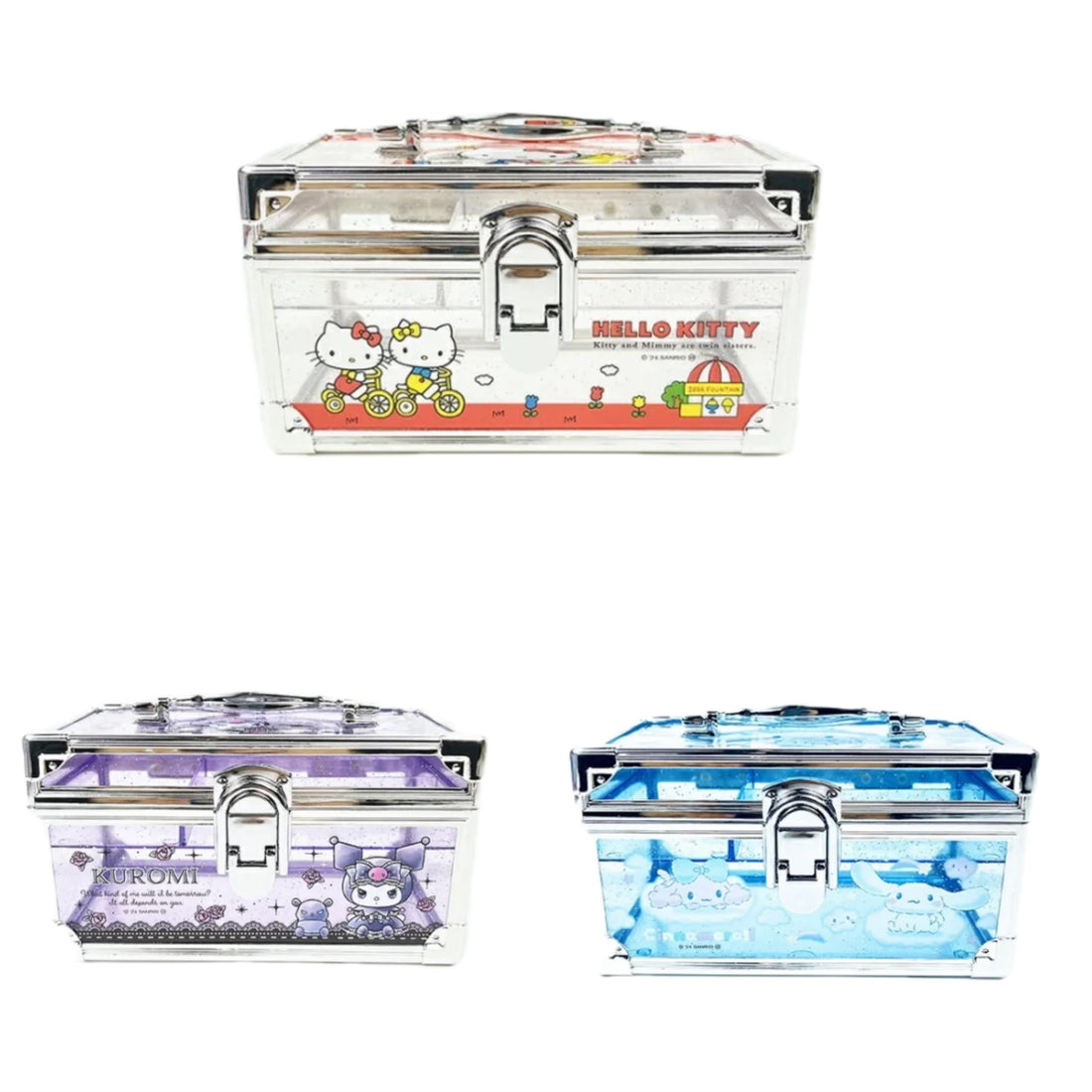 【还有补货】Sanrio|Clear Cosmetic Storage Box Vanity Case|165×90×104mm approx.