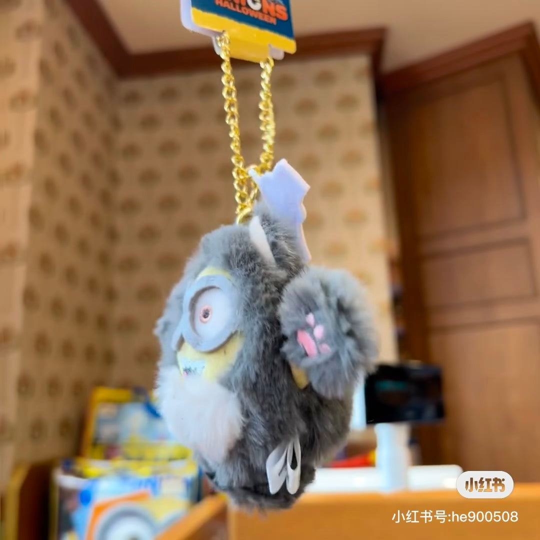 Minions|超软毛茸茸小恶魔狼人usj万圣节限定挂件/背后有毛茸茸尾巴